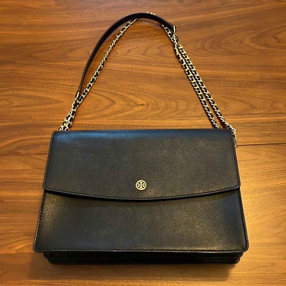 Tory Burch black convertible shoulder bag